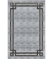 Eliana Home Baskılı, Yıkanabilir Kaymaz Taban Salon Halısı LNA1585-HY1309 100x150 cm (Gri)