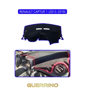 RENAULT CAPTUR 1 (2013-2019)TORPİDO KORUMA HALISI MAVİ KENAR