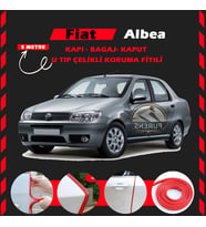 Fiat Albea Oto Araç Kapı Koruma Fitili 5metre Parlak Kırmızı Renk