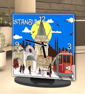 Taksim Tasarımlı Masa Saati