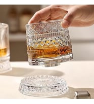 360 Derece Dönen Bardak - 280 ml - Kristal Cam