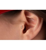 Onseva Kuyumculuk Üç Taş ve Markiz Tragus Piercing 14 Ayar Altın