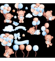 Sevimli Uykucu Ayıcık Sticker 1 13 Parça Telefon, Tablet, Defter, Laptop Sticker
