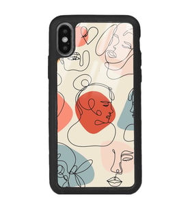 iPhone Xs Nude Maske Tasarımlı Glossy Telefon Kılıfı