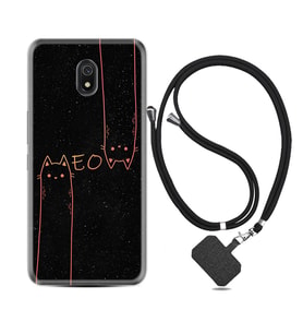 Xiaomi Redmi 8A 8 Pro 9C 9T 10C 11T Pro Kılıf Boyun Askılı Silikon Meow 1657