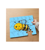 Sevimli Küçük Arı Tasarımlı 24 Parça Ahşap Çocuk Puzzle MPK0345