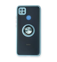 Xiaomi Redmi 9c Kılıf Montreal Yüzüklü Silikon Kapak - Buz Mavi