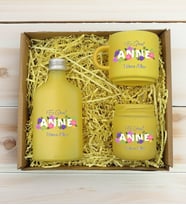 BK Gift Kişiye Özel İsimli DTF Anne Temalı Sarı Kahve Fincanı & Kolonya & Mum Hediye Seti-3, Anneye Hediye, Anneler Günü Hediyesi