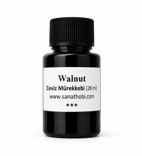 Walnut ceviz mürekkebi gölge yazı, copperplate mürekkebi, ceviz rengi 28ml-1 Ad