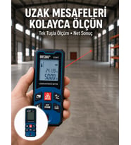 Profesyonel Lazer Metre Hassas Ölçüm ve Dijital Ekran Yeni Nesil