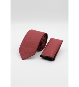 Kırmızı Desenli 7 Cm Kravat 1090260110