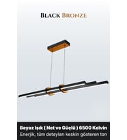 Cosmo Bronz Lineer LED Sarkıt Avize – Kumandalı Dim Edilebilir – Yukarı & Aşağı Işık