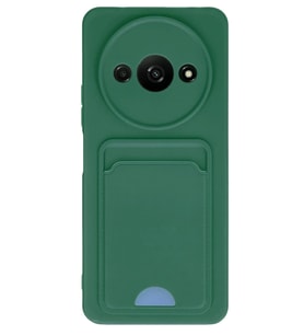 Redmi A3 4G Kılıf Kelvin Kartvizitli Silikon - Koyu Yeşil