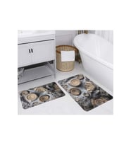 Rovigo Home Dijital Baskılı 2'li Banyo paspas Takımı RVG5245 (Gri)