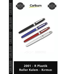 Özel Üretim Logolu Promosyon Baskılı Kurumsal Hediyelik 2001 R Plastik Roller Kalem Kırmızı
