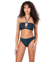 Endeep Kadın Boyundan Bağlamalı Simli Straplez Bikini Takımı