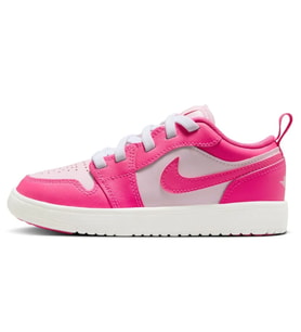 Nike Jordan 1 Low Alt Leather Sneakers Hakiki Deri Bantlı Cırtlı Kız Çocuk Spor Ayakkabı Pembe