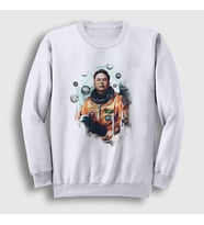 Presmono Unisex Beyaz Astronaut Science Elon Musk Sweatshirt 330211tt