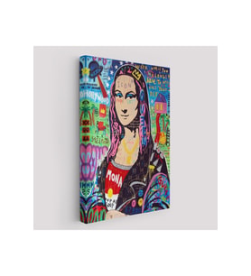 Banksy Renkli Mona Lisa Kanvas Tablo Pop Art Sokak Sanatı Kanvas Tablo-5305