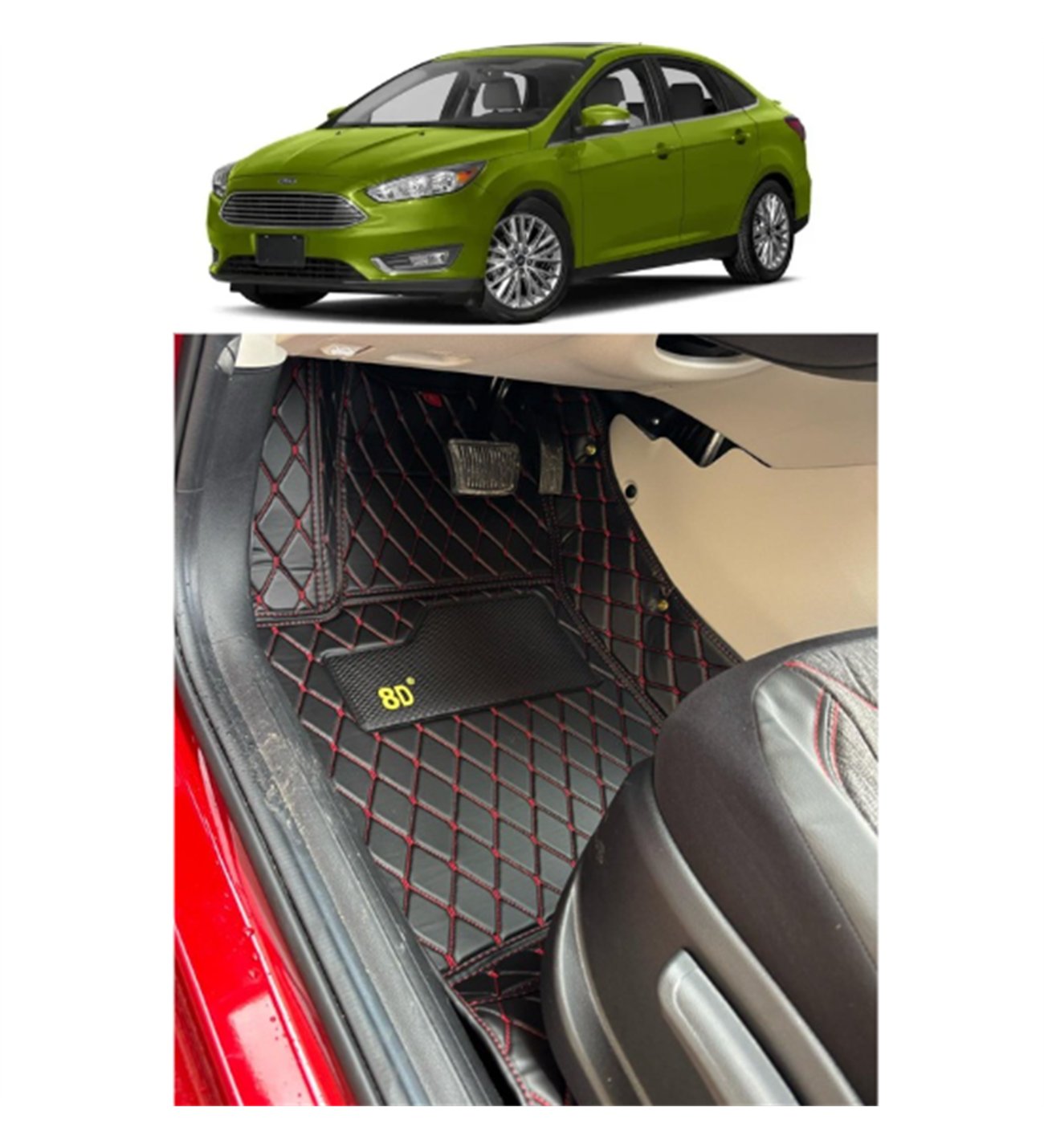 Ford Focus 2012-2018 Arası Araca Özel 8d Havuzlu Paspas Takımı