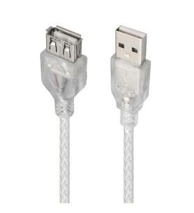 Powermaster PM-1568 Şeffaf 1.5 Metre Usb 2.0 Uzatma Kablosu