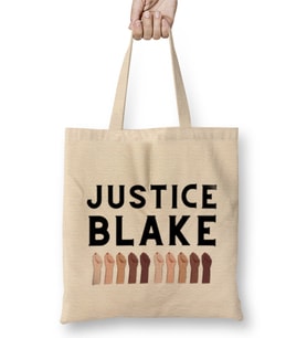 JUSTICE HAS PREVAILED George Floyd Black Lives Matter 2021 Bez Çanta Uzun Saplı