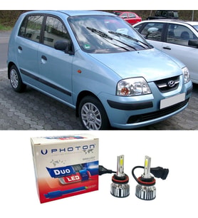 Hyundai Atos Led Xenon Uzun + Kısa Far Ampulü H4 Duo Yeni Seri Beyaz