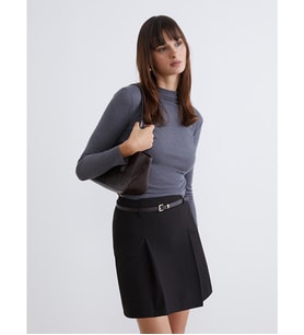 LCW Vision Antrasit Dik Yaka Kadın Body