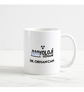 Radyoloji Uzmanı Kupa Bardak (1. Tasarım) (Beyaz)