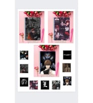 Death note3 adet defter A4 boyutu çizgili + kareli + çizgisiz ve 9 adet fotokart