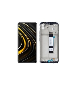 Xiaomi Poco M3 ile Uyumlu Lcd Ekran Dokunmatik Çıtalı (Siyah)