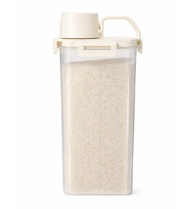 1800 ml Kapasiteli Kulplu Ölçü Kabı Kapaklı Bakliyat Saklama Kabı