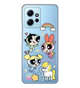 Redmi Note 12 4G Uyumlu Powerpuff Girls Desenli Şeffaf Telefon Kılıfı