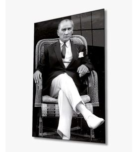 Atatürk Baskılı Cam Tablo 4mm Dayanıklı Temperli Cam..