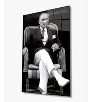 Atatürk Baskılı Cam Tablo 4mm Dayanıklı Temperli Cam..