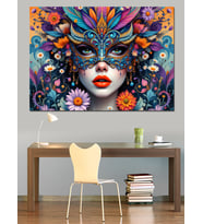 Hamburger Ve Mona Lisa Dekoratif Kanvas - Mdf Ahşap Tablo