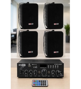 Lastvoice Ekonomi Wall Paket-4B Anfi ve Duvar Hoparlörü Seti (1 ANFİ + 4 HOPARLÖR)