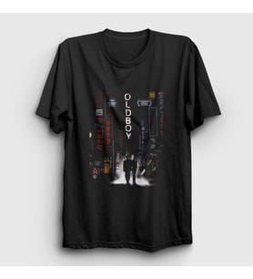 Presmono Unisex Siyah Cover Film Oldboy T-Shirt 248149tt