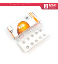 10 Adet OSRAM 2825 W5W 12V ORIGINAL Seri Şeffaf Standart Dipsiz Ampul