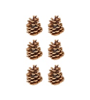 Yılbaşı Çam Ağcı Süsü Kozalak 6 cm 6'lı