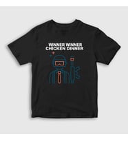 Presmono Unisex Çocuk Siyah Neon Pubg T-Shirt 30547tt