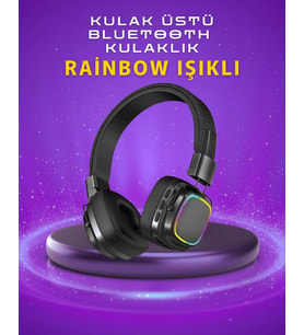 Renkli Işık Efektli Bluetooth 5.3 Müzik Kulaklığı