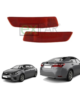 TOYOTA COROLLA ARKA TAMPON REFLEKTÖR TAKIMI SAĞ + SOL TARAF 2014 - 2017 MODEL COROLLA ARKA KEDİ GÖZÜ