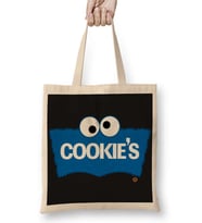 Cookie Monster Cookie's Kurabiye Canavarı Bez Çanta Uzun Saplı