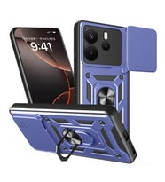 Xiaomi Redmi Note 14 4G Uyumlu Kılıf Magnetik Standlı Kamera Korumalı Zore Sürgülü Vega Kapak