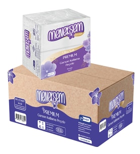 Menekşem Premium Garson Katlama Peçete 33x33 cm – 80’li x 12 Paket, Toplam 960 Adet, 2 Katlı