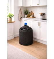 Wicker Rustic Hasır Damacana Kılıfı, Damacana Aksesuarı (Siyah)