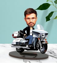 Kişiye Özel Motorcu Erkek Tasarımlı Karikatür Biblo