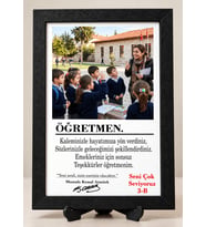 Öğretmenler Gününe Özel Sınıf Fotoğraflı Kişiye Özel MDF Çerçeve – Ahşap Ayak Hediyeli