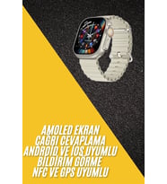 Mey İthalat® Akıllı Saat Kol Saati Android İos Uyumlu Nabız Ölçer Sesli Asistan